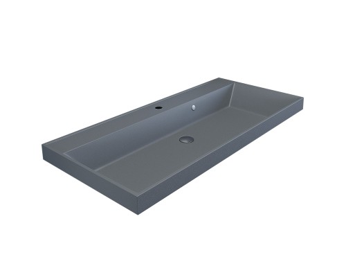 Тумба с раковиной подвесная Uperwood Tanos-Classic 100х45х55 см, белая графит/бетон