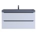 Тумба с раковиной подвесная Uperwood Tanos-Classic 100х45х55 см, белая графит/бетон