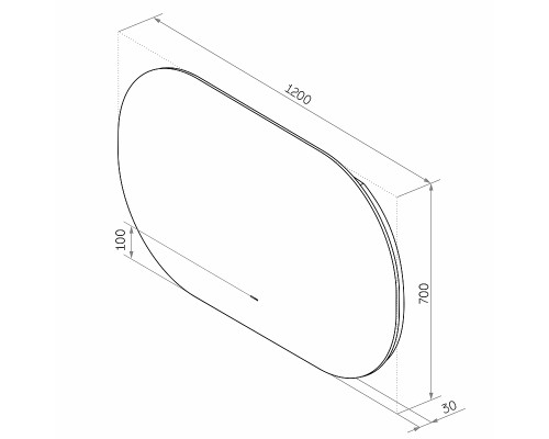 Зеркало Континент Fleur 1200x700 с подсветкой с бесконтактным выключателем