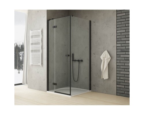 Душевое ограждение NEW TRENDY REFLEXA BLACK L 80x100x200 черный