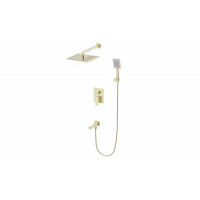 Душевая система встраиваемая Wonzon&Woghand, Брашированное золото