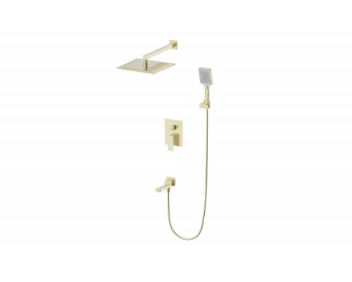 Душевая система встраиваемая Wonzon&Woghand, Брашированное золото