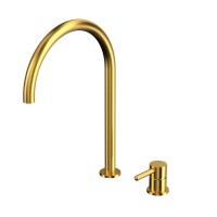 Смеситель для умывальника с выносным управлением Whitecross Y Y1218GLB браш золото