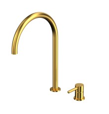 Смеситель для умывальника с выносным управлением Whitecross Y Y1218GLB браш золото