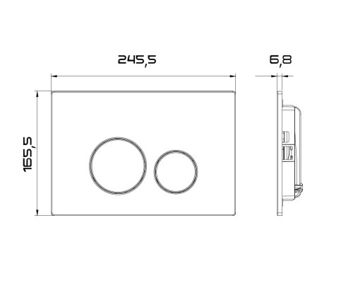Кнопка смыва Charus Robusto FP.330.BC.05 брашированная медь
