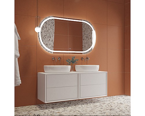 Зеркало Cezares Giubileo 140 CZR-SPC-GIUBILEO-1400-800-TCH-WARM с подсветкой с сенсорным выключателем и подогревом Зеркало Cezares Giubileo 140 CZR-SPC-GIUBILEO-1400-800-TCH-WARM с подсветкой с сенсорным выключателем и подогревом