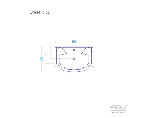 Тумба под раковину Alavann Vittoria 65 белая