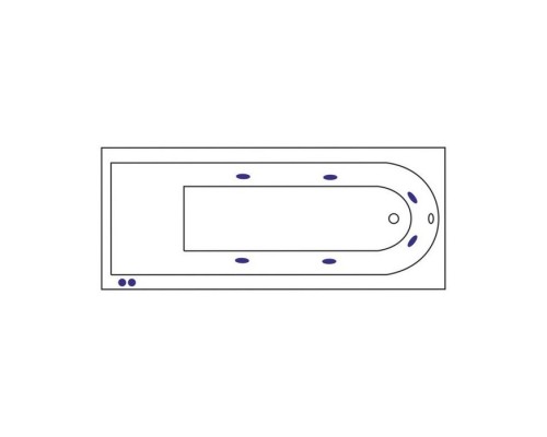 Ванна гидромассажная EXCELLENT Aurum 150x70 HYDRO хром