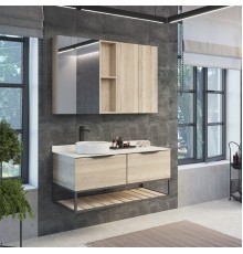 Тумба с раковиной Comforty Порто 120-1 подвесная Дуб дымчатый
