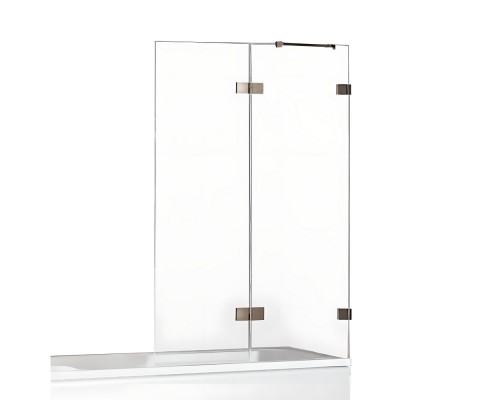 Шторка для ванны NEW TRENDY AVEXA GUNMETAL BRUSHED 110x150 R оружейная сталь
