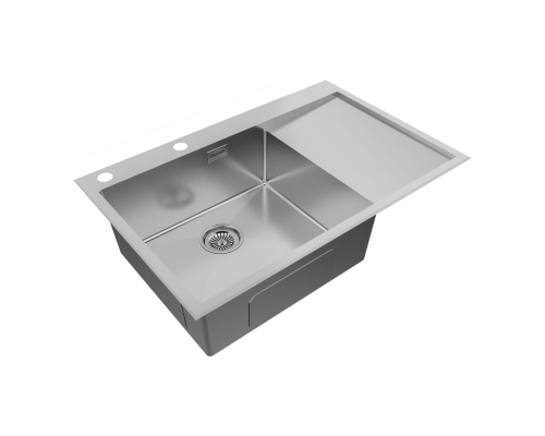 Кухонная мойка Paulmark Atlan EDGE 78 L PM777851-BSL Нержавеющая сталь