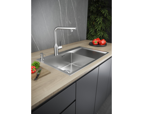 Кухонная мойка Paulmark Atlan EDGE 78 L PM777851-BSL Нержавеющая сталь