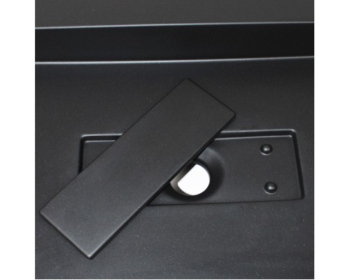 Раковина для ванной накладная 50, Uperwood Tanos Quartz, прямоугольная, черная, "космос"