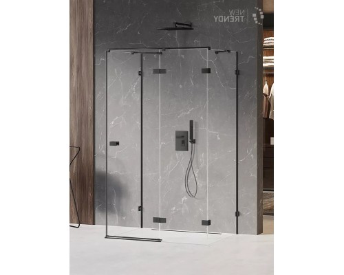 Душевое ограждение NEW TRENDY AVEXA BLACK R 120x70x200 черный