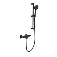 Смеситель для ванны с душевым гарнитуром и термостатом Wonzon&Woghand, Черный матовый