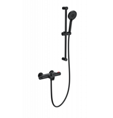 Смеситель для ванны с душевым гарнитуром и термостатом Wonzon&Woghand, Черный матовый