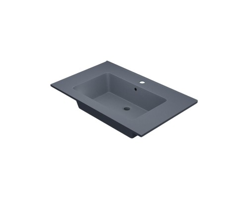Раковина для ванной 76,5 см, Uperwood Parma Quartz, серая матовая, "бетон"