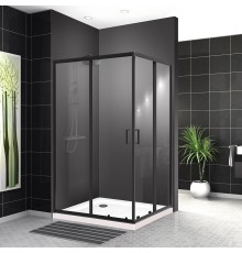 Душевой уголок BelBagno Uno 120х100 Черный матовый