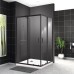 Душевой уголок BelBagno Uno 120х100 UNO-195-AH-2-120/100-C-NERO Черный матовый