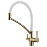 Смеситель для кухни Paulmark Siegen Si213111-BRw Бронза Белый
