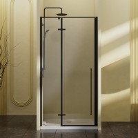 Душевая дверь Vincea Slim-N VDPH-5SN90CLB, 90, черный, стекло прозрачное