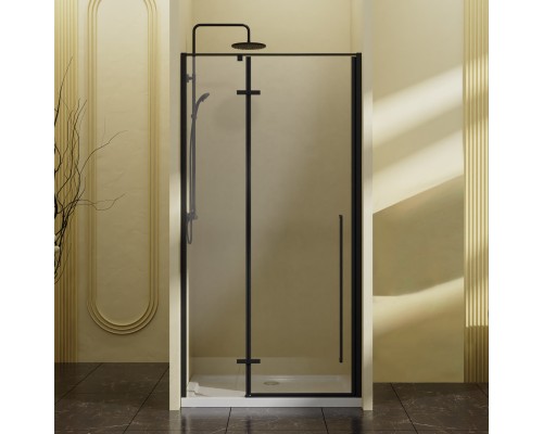 Душевая дверь Vincea Slim-N VDPH-5SN90CLB, 90, черный, стекло прозрачное