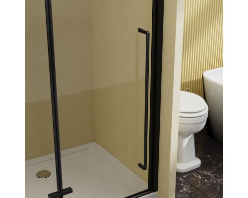 Душевая дверь Vincea Slim-N VDPH-5SN90CLB, 90, черный, стекло прозрачное