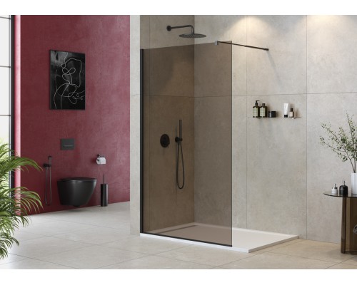 Душевая перегородка Cezares Liberta 120 LIBERTA-L-1-120-BR-NERO Черный матовый