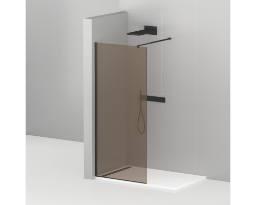 Душевая перегородка Cezares Liberta 120 LIBERTA-L-1-120-BR-NERO Черный матовый