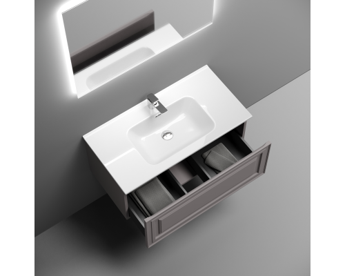 Тумба под раковину подвесная Sancos Very 89х44х40,, с доводчиками, Doha Soft, VR90SM