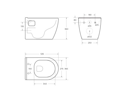 Унитаз BelBagno Loto BB070CHR/SC подвесной с сиденьем Микролифт