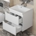 Тумба с раковиной подвесная Uperwood Tanos NEW 50х45х55 см, белая