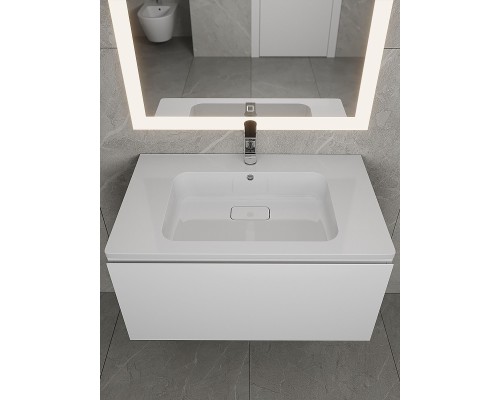 Раковина для ванной Uperwood Lagoon 80х48х14,2 см, белая глянцевая