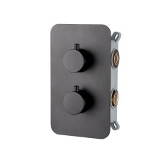 Встраиваемый смеситель для душа c термостатом AQG Aqua Therm, черный матовый