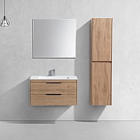 База под раковину Vincea Chiara 2D 800 подвесная 2 выкатных ящика Soft-close N.Oak