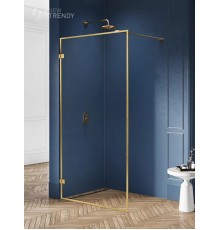 Душевое ограждение NEW TRENDY AVEXA GOLD BRUSHED 90x200 брашированное золото