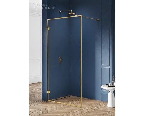 Душевое ограждение NEW TRENDY AVEXA GOLD BRUSHED 90x200 брашированное золото