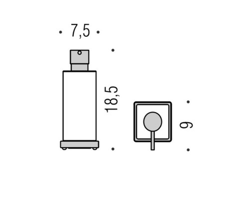 Дозатор для жидкого мыла настольный Colombo Look цвет чёрный матовый/матовое стекло