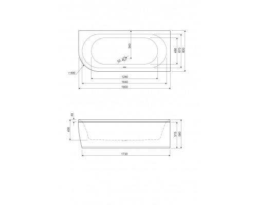 Акриловая ванна Cezares Metauro 180x80 R METAURO CORNER-180-80-40-R-W37 без гидромассажа