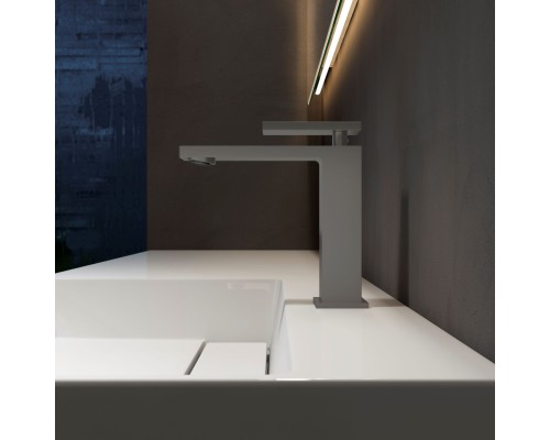 Смеситель для раковины Vincea Dice VBF-2DS1GM однорычажный, вороненая сталь