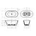 Акриловая ванна BelBagno Uno 140x72 BB701-1400-720-K без гидромассажа