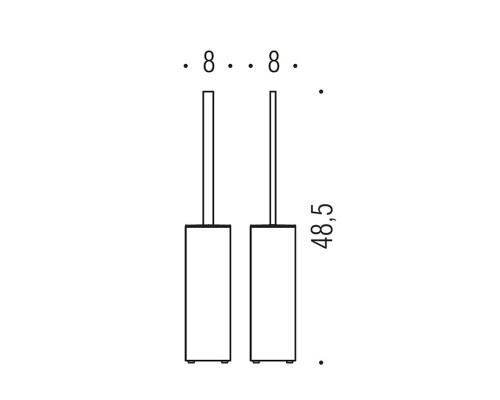 Ершик напольный Colombo Look цвет PVD нержавеющая сталь
