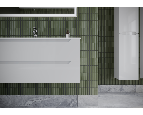 Тумба под раковину SANCOS Norma 2.0 1190х450х500 2W, c двумя ящиками, белый глянец