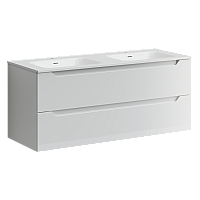 Тумба под раковину SANCOS Norma 2.0 1190х450х500 2W, c двумя ящиками, белый глянец