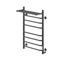 Электрический полотенцесушитель Ника Way-3 80/50 U с полкой Черный матовый