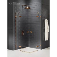 Душевое ограждение NEW TRENDY AVEXA COPPER BRUSHED 110x90x200 брашированная медь