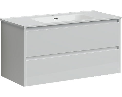 Тумба под раковину SANCOS Libra 990х450х500, c двумя ящиками, белый глянец Тумба под раковину SANCOS Libra 990х450х500, c двумя ящиками, белый глянец
