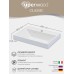 Раковина для ванной 50 см, Uperwood Classic, белая глянцевая