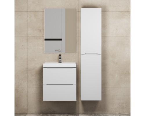 Тумба с раковиной подвесная Uperwood Tanos NEW 50х45х55 см, белая