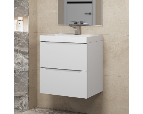 Тумба под раковину 50 см, Uperwood Tanos, белая матовая
